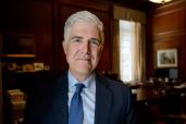 Supreme Court Justice Neil Gorsuch poses for a portrait in his office at the Supreme Court, Monday, July 29, 2024, in Washington.