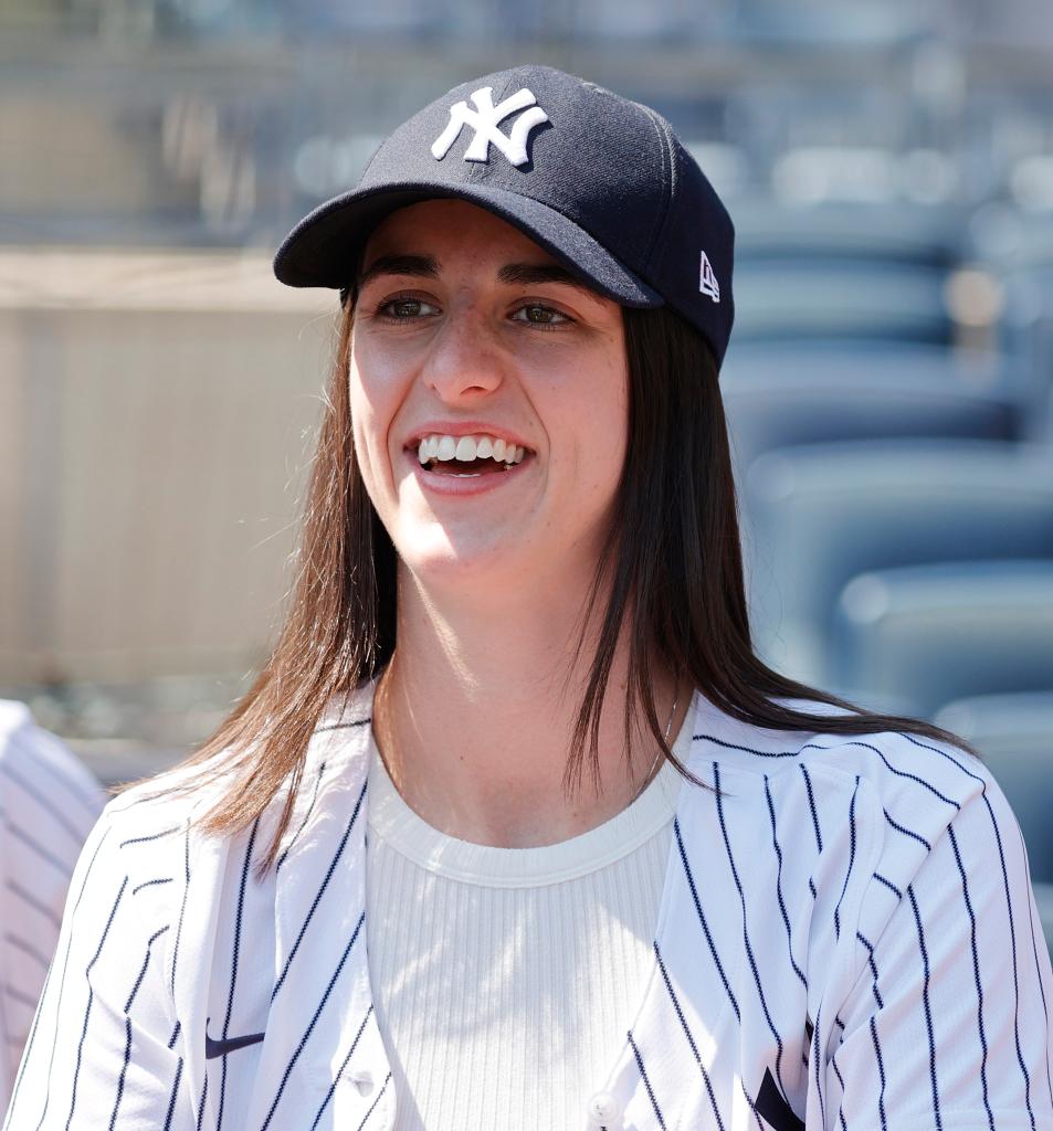 Caitlin Clark was all smiles at Yankee Stadium.