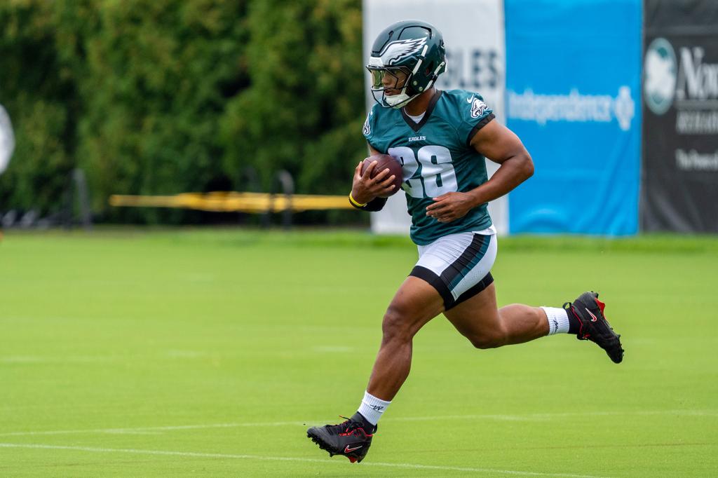 The Giants lost running back Saquon Barkley, pictured during training camp, to the Eagles in free agency.