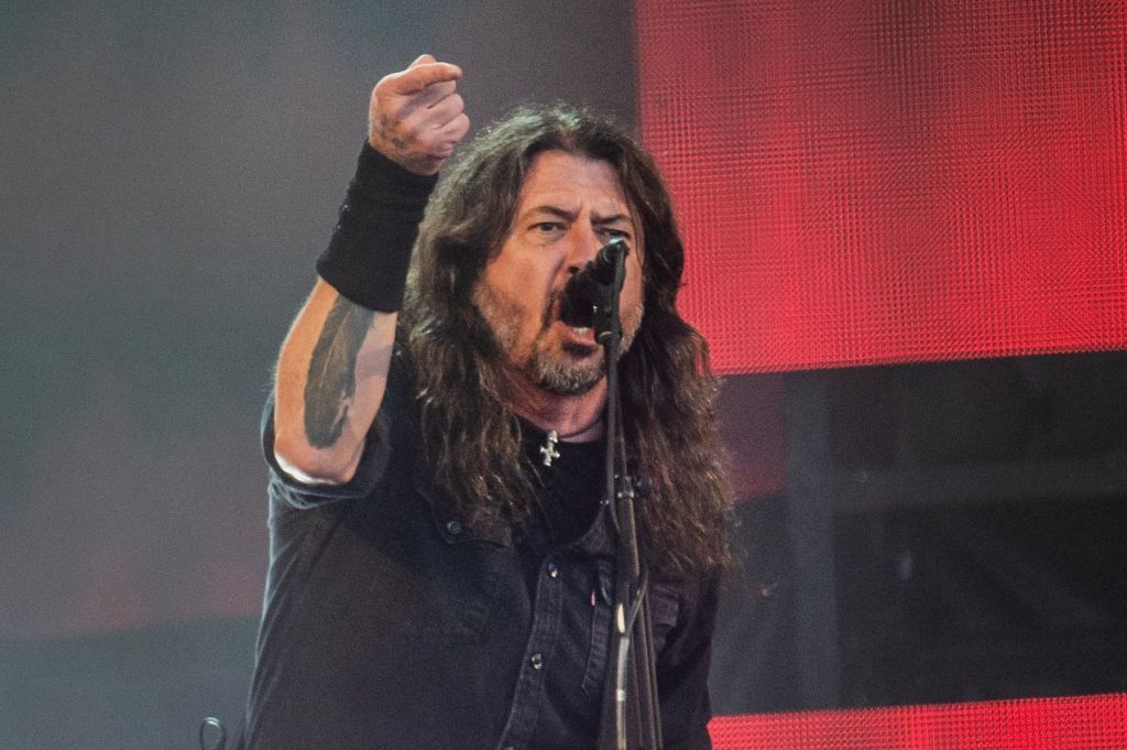 Dave Grohl performs at the Roskilde Music Festival in Roskilde, Denmark on July 5, 2024.