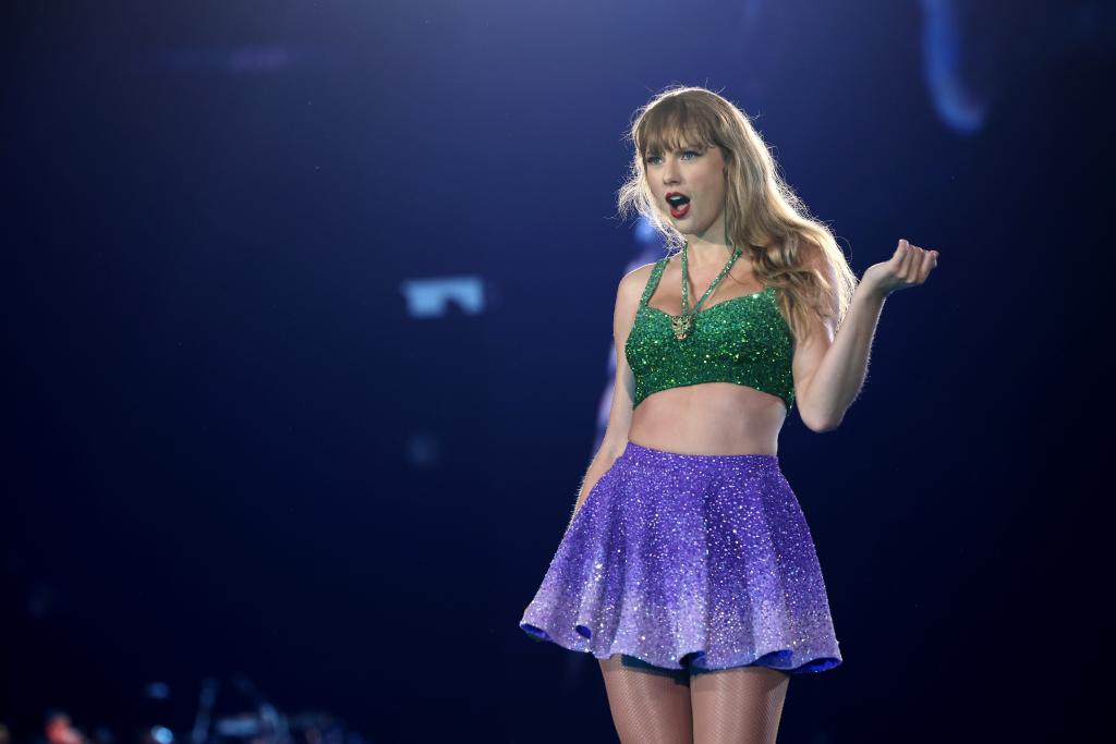 Taylor Swift performs onstage in Amsterdam, Netherlands on July 5, 2024.