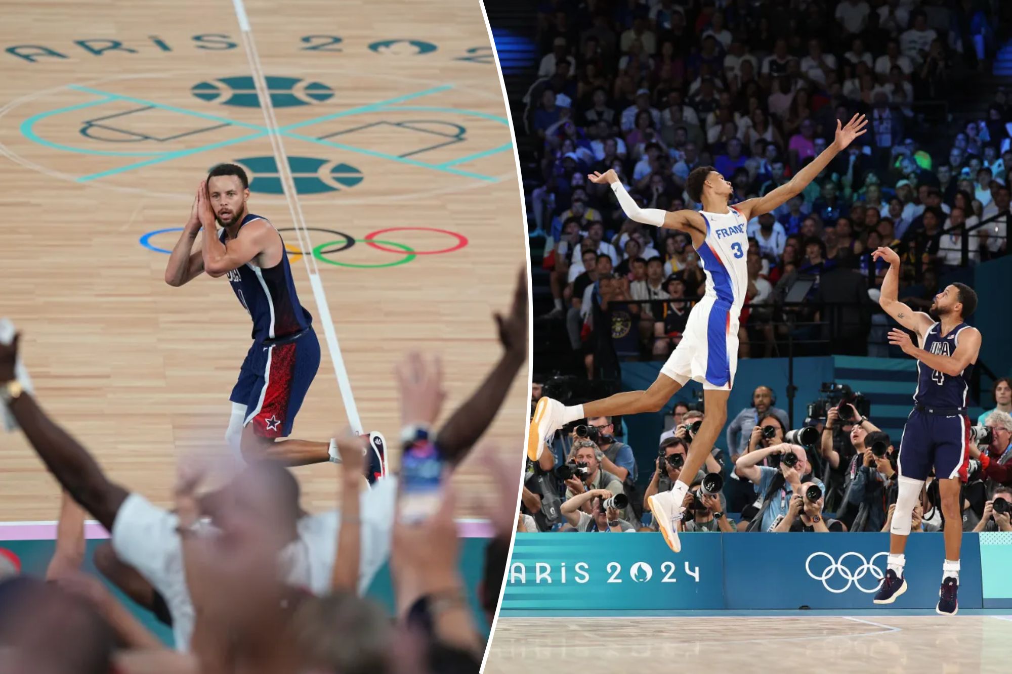 Steph Curry shoots over leaping Victor Wembanyama in mesmerizing Olympics moment