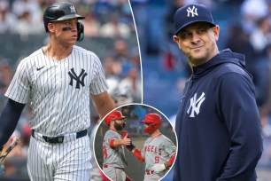 Aaron Judge and Aaron Boone