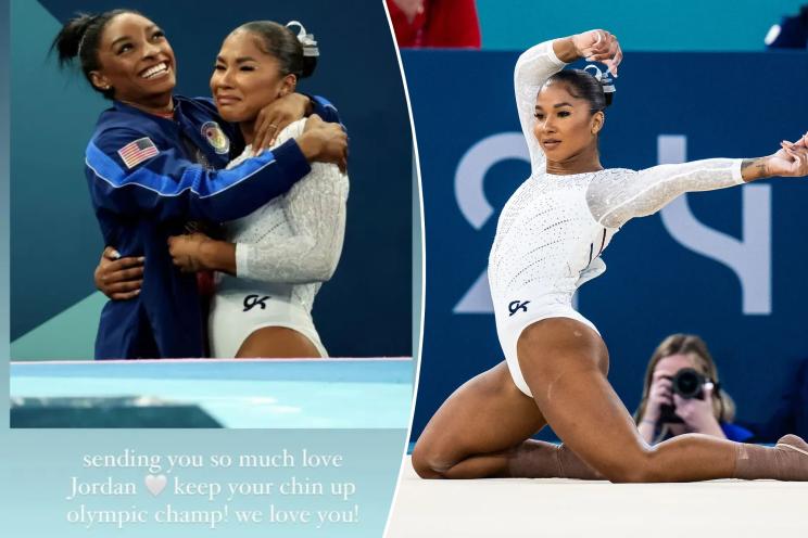 Simone Biles tells Jordan Chiles to ‘keep your chin up’ despite Olympics medal debacle