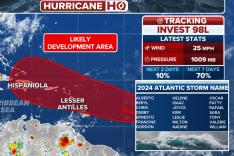 Graphic of Area to watch in the Atlantic.