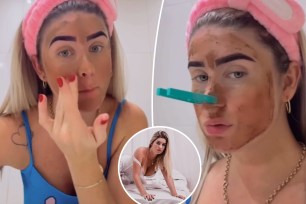 Brazilian model Débora Peixoto has been ripped by doctors over a bizarre skincare routine which involves caking her face in her own feces.