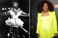 Stephanie Mills in original Broadway production of "The Wiz" and at the April opening of "The Wiz" revival.