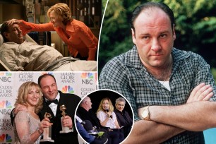 James Gandolfii and photos from "Tjhe Sopranos."