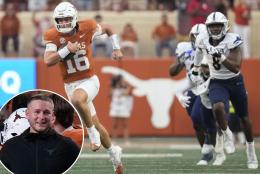 Eli and Peyton Manning's nephew puts on offensive show after star QB exits with injury as Texas rolls