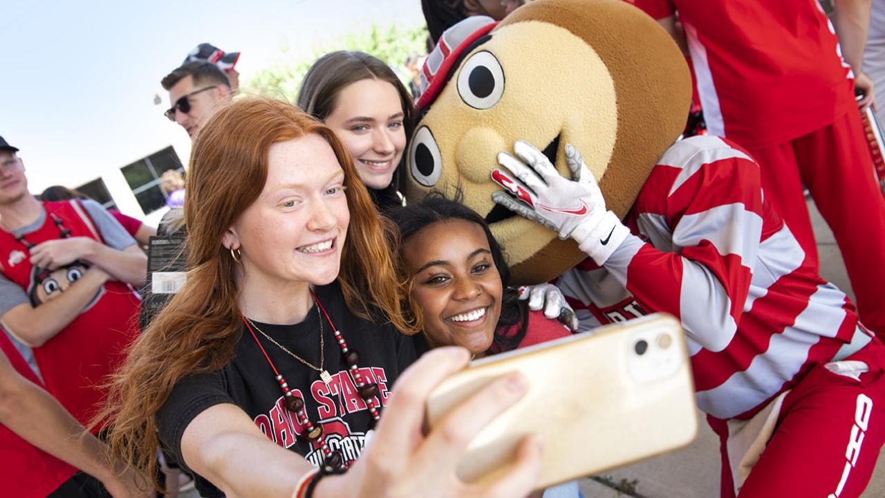 Students taking a selfie