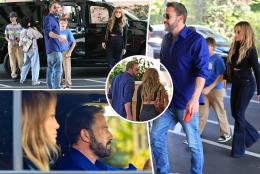 Jennifer Lopez and Ben Affleck seen kissing, holding hands during brunch with kids amid divorce