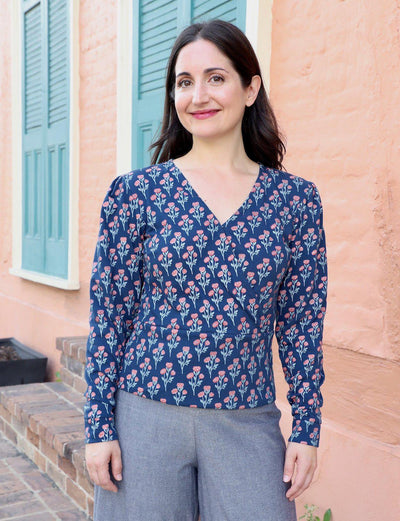 Ayanna Organic Wrap Top - Passion Lilie