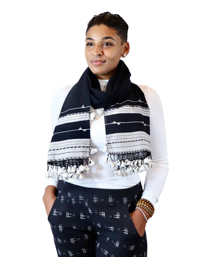 Black Kutch Scarf - Passion Lilie