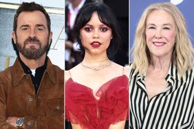 Justin Theroux, Jenna Ortega and Catherine O'Hara