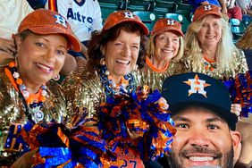 carla moore, julia devore, karen donelson, carol smith 'astroglitter babes' at Minute Maid Park