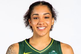 Gabby Williams #5 of the Seattle Storm poses for a portrait during 2022 Media Day on May 3, 2022