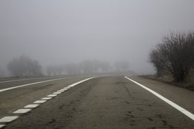 Highway with fog