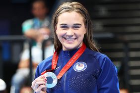 Silver medalist Alexandra Truwit of Team United States poses for a photo during the Para Swimming Women's 400m Freestyle S10 Medal Ceremony on day eight of the Paris 2024 Summer Paralympic Games at Paris La Defense Arena on September 05, 2024 in Nanterre, France