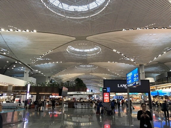 lufthavn, interiør, kjøpesenter, folk, shopping, hall, scenen, plattform, avreise, Plaza