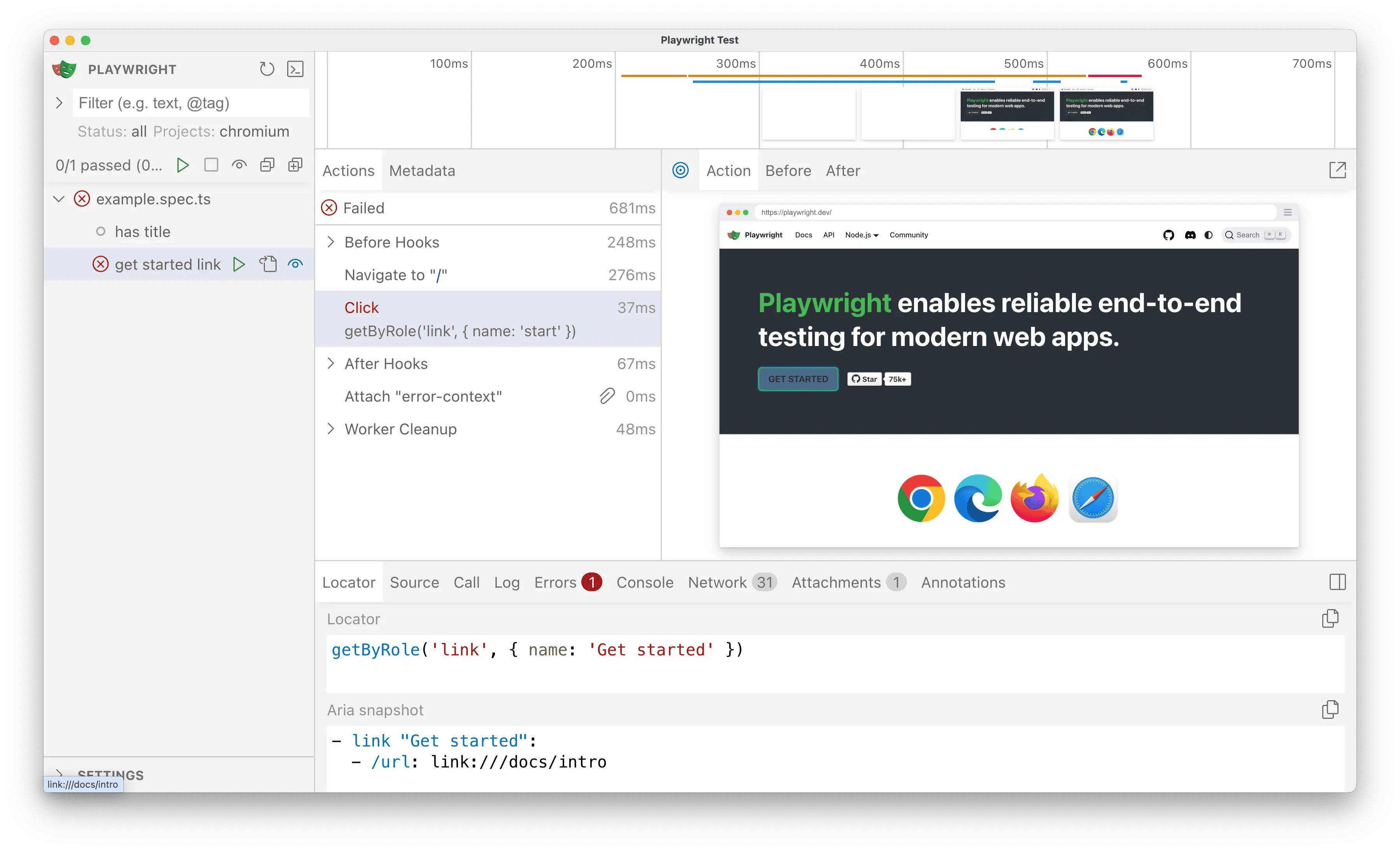pick locator in ui mode