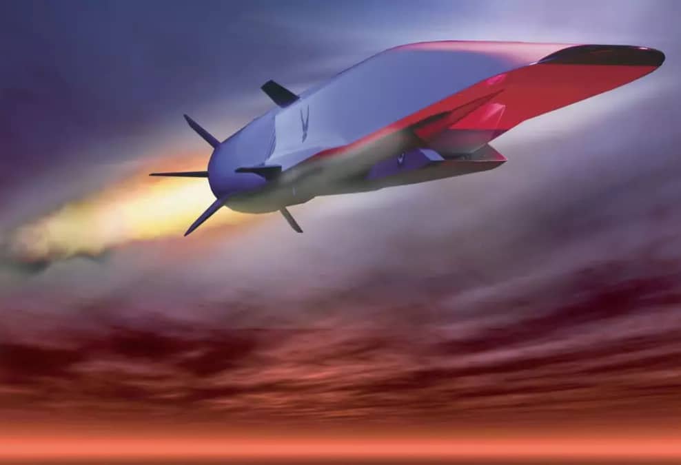 Artist's rendering of nose cone heating during rocket flight