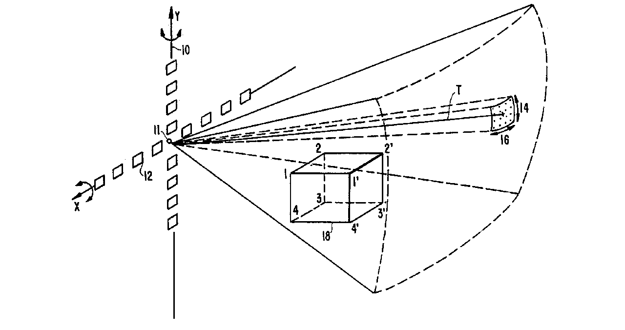 Technical drawing of 4D ultrasound