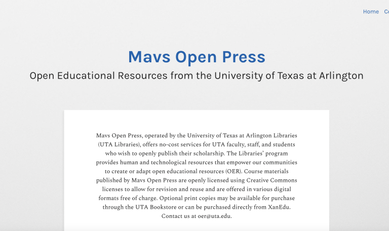 university of texas arlington pressbooks