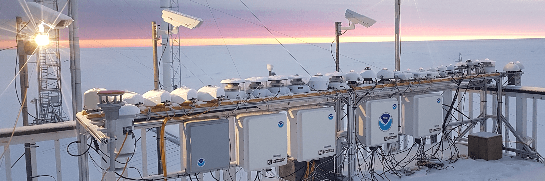 D-ICE instrumentation at the NOAA Barrow Baseline Atmospheric Observatory in November, 2017 (Credit: Bryan Thomas, NOAA)