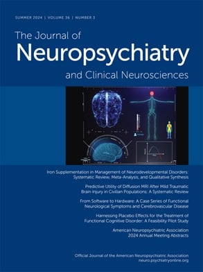 Go to The Journal of Neuropsychiatry and Clinical Neurosciences 