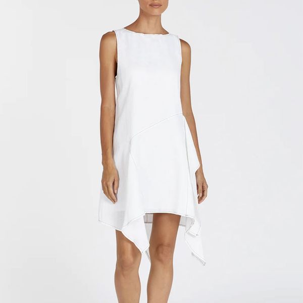 DISSH Elsie White Linen Maxi Dress