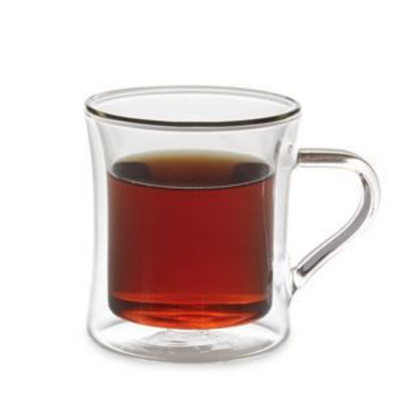 The Republic of Tea Double Wall Glass Classic Diner Mug