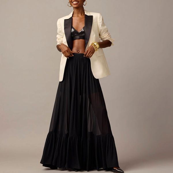 J.Crew Collection Full-Length Tiered Skirt