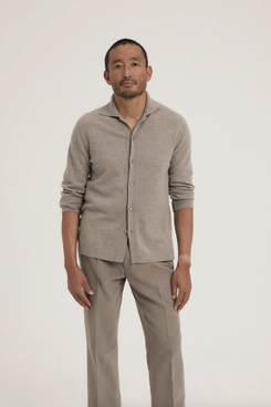 Stoffa Knit Shirt Taupe Cashmere