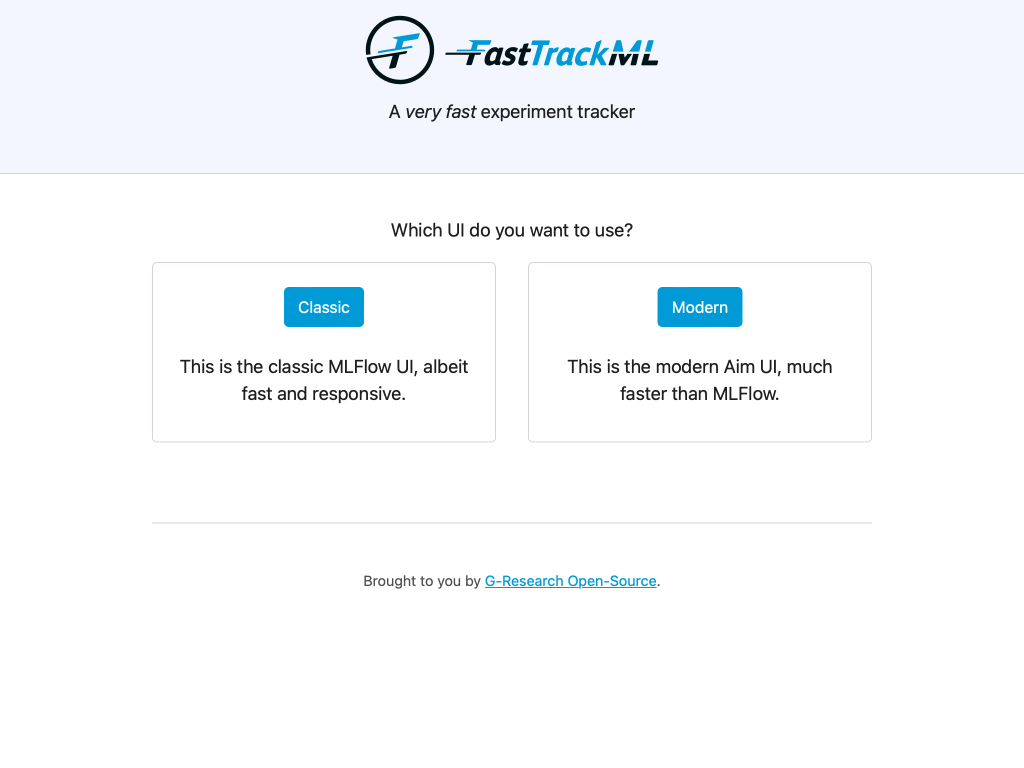 FastTrackML UI