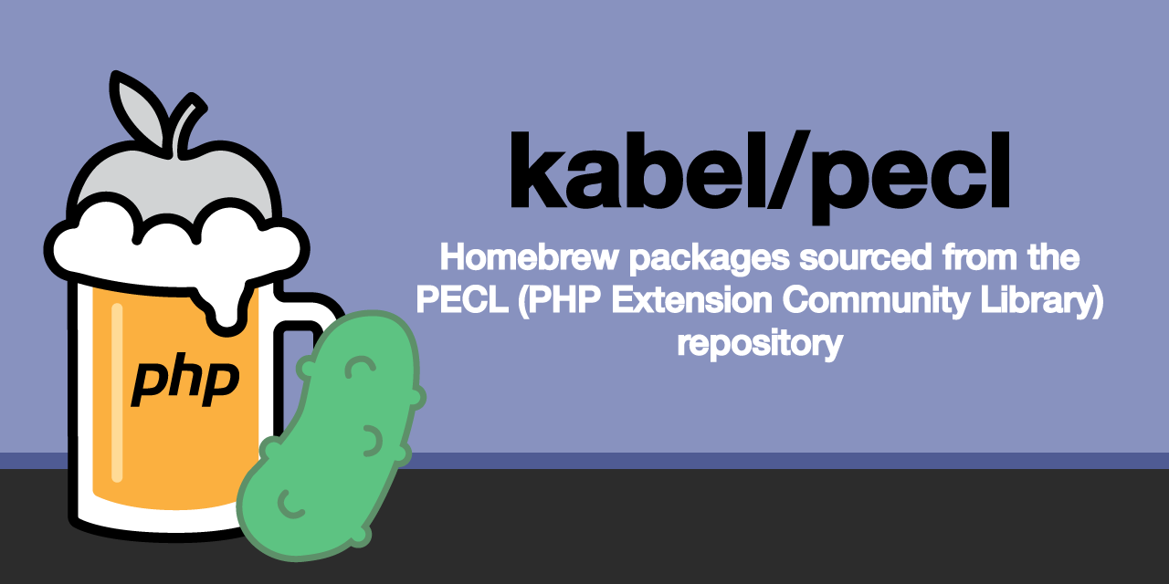 kabel/pecl Homebrew packages sourced from the PECL (PHP Extension Community Library) repository