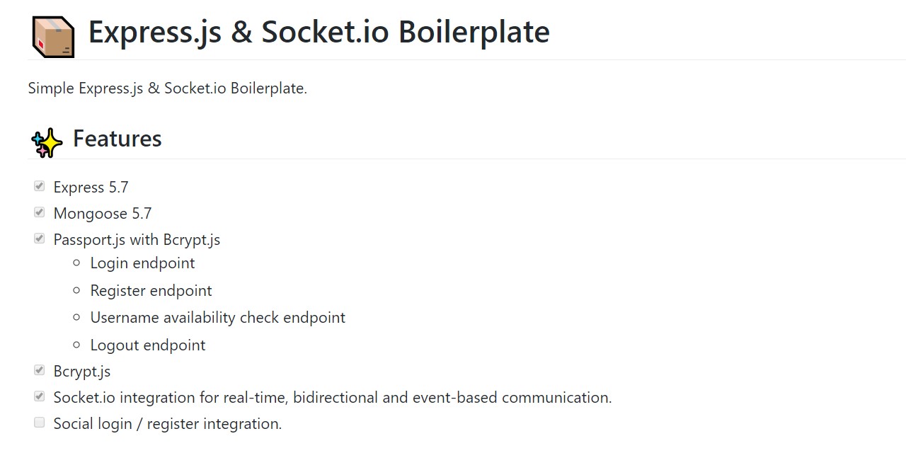 ExpressJS-SocketIO-Boilerplate