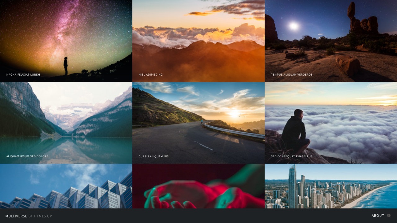 Multiverse-HTML5-Photo-Gallery-Project