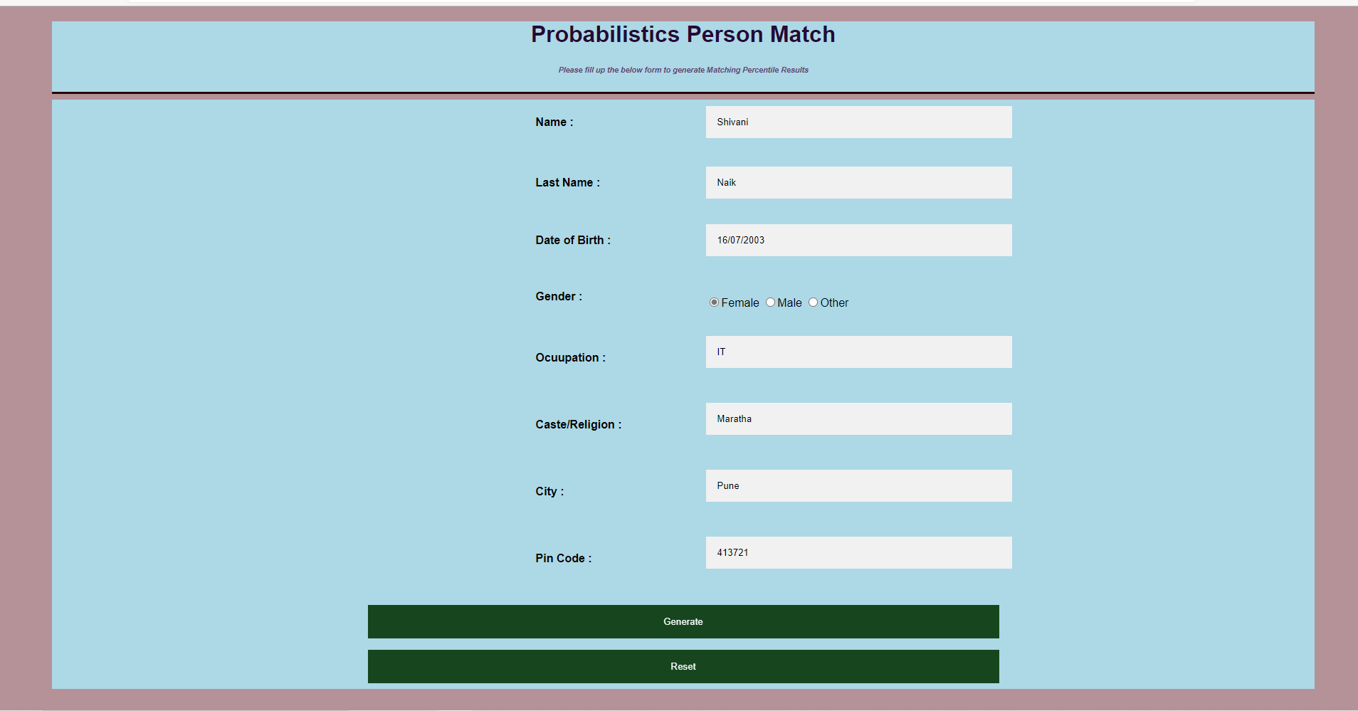 Probabilistics-Person-Match