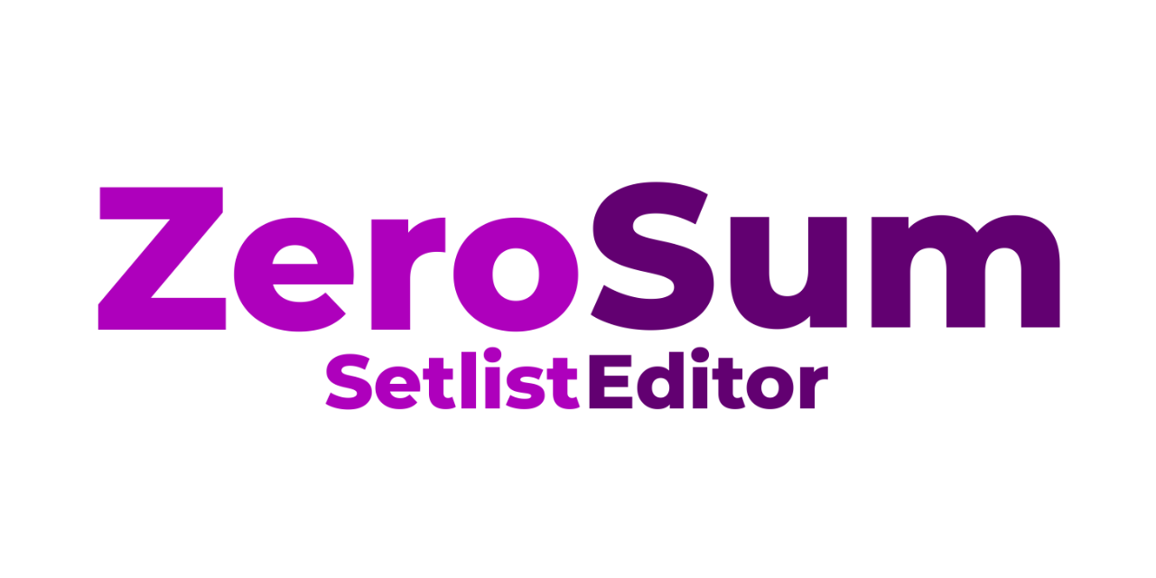 ZeroSumSetlistEditor