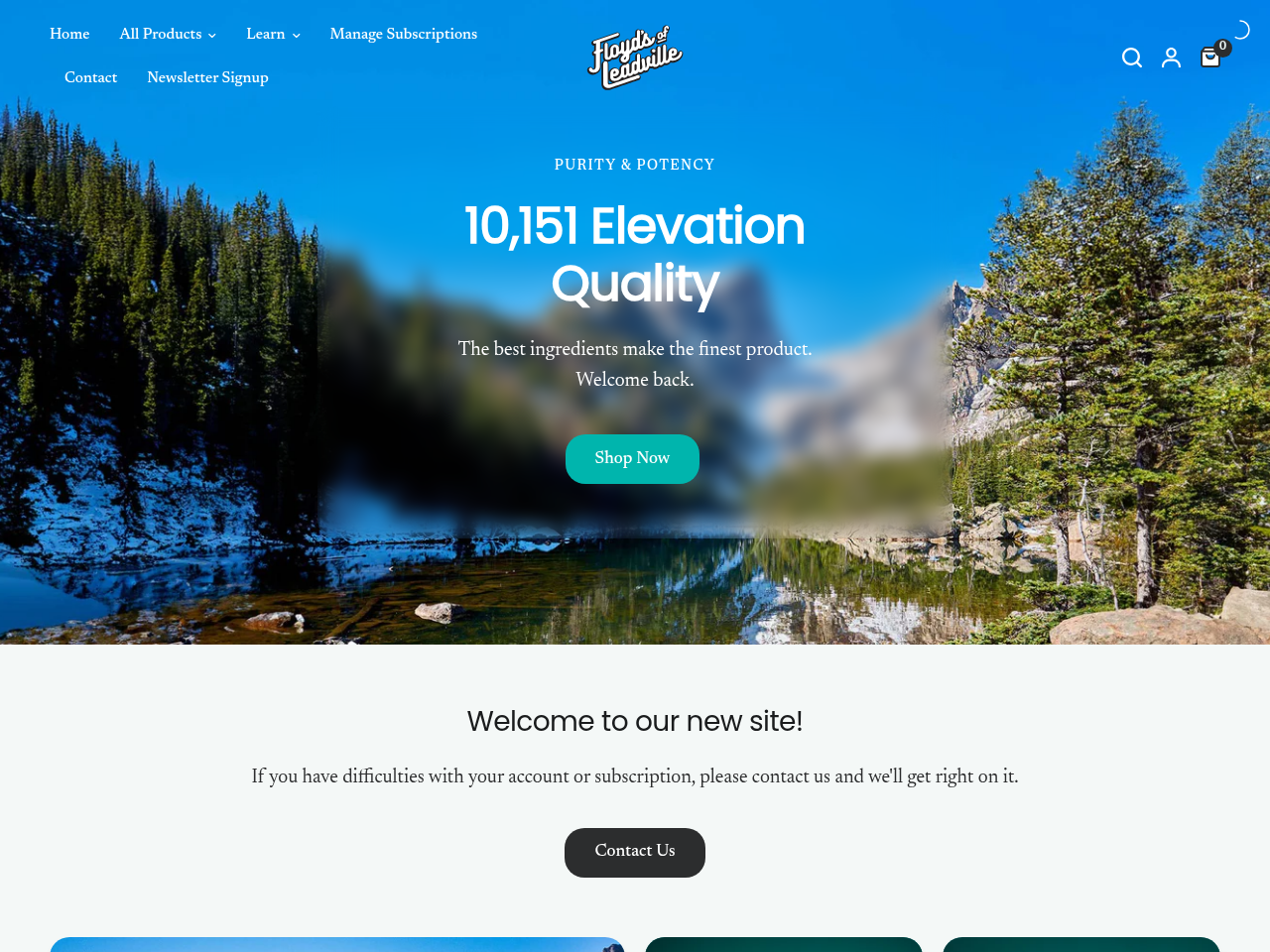 Screenshot of https://floydsofleadville.com/