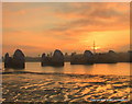 TQ4179 : Sunrise over the Thames Barrier by Ian Dalgliesh