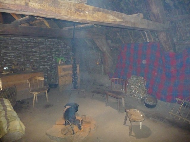 Interior of Cottars House, Highland Township