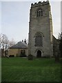 SE2559 : The tower of the Parish Church of St Thomas a Becket, Hampsthwaite by Rich Tea