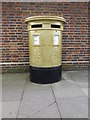 TL4410 : Gold Post Box Post Office Road Harlow by PAUL FARMER