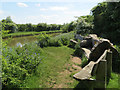 SP9123 : Wooden Seats overlooking the Canal in Tiddenfoot Waterside Park by Chris Reynolds