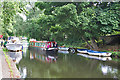 NT2371 : Narrowboat on the Union Canal by Anne Burgess