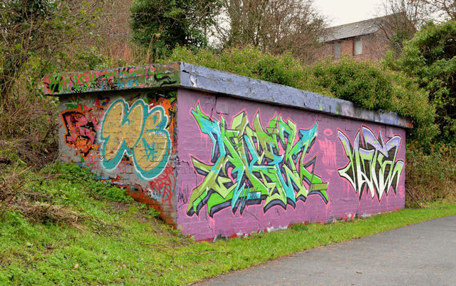 Graffiti, Lagan towpath, Stranmillis, Belfast (December 2013)