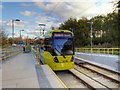 SJ8386 : Metrolink Airport Line, Tram at Peel Hall by David Dixon