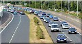 J3775 : Tall ships traffic (?), Sydenham bypass, Belfast (July 2015) by Albert Bridge