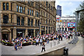 SJ8398 : Pavement Cafés in Exchange Square by David Dixon